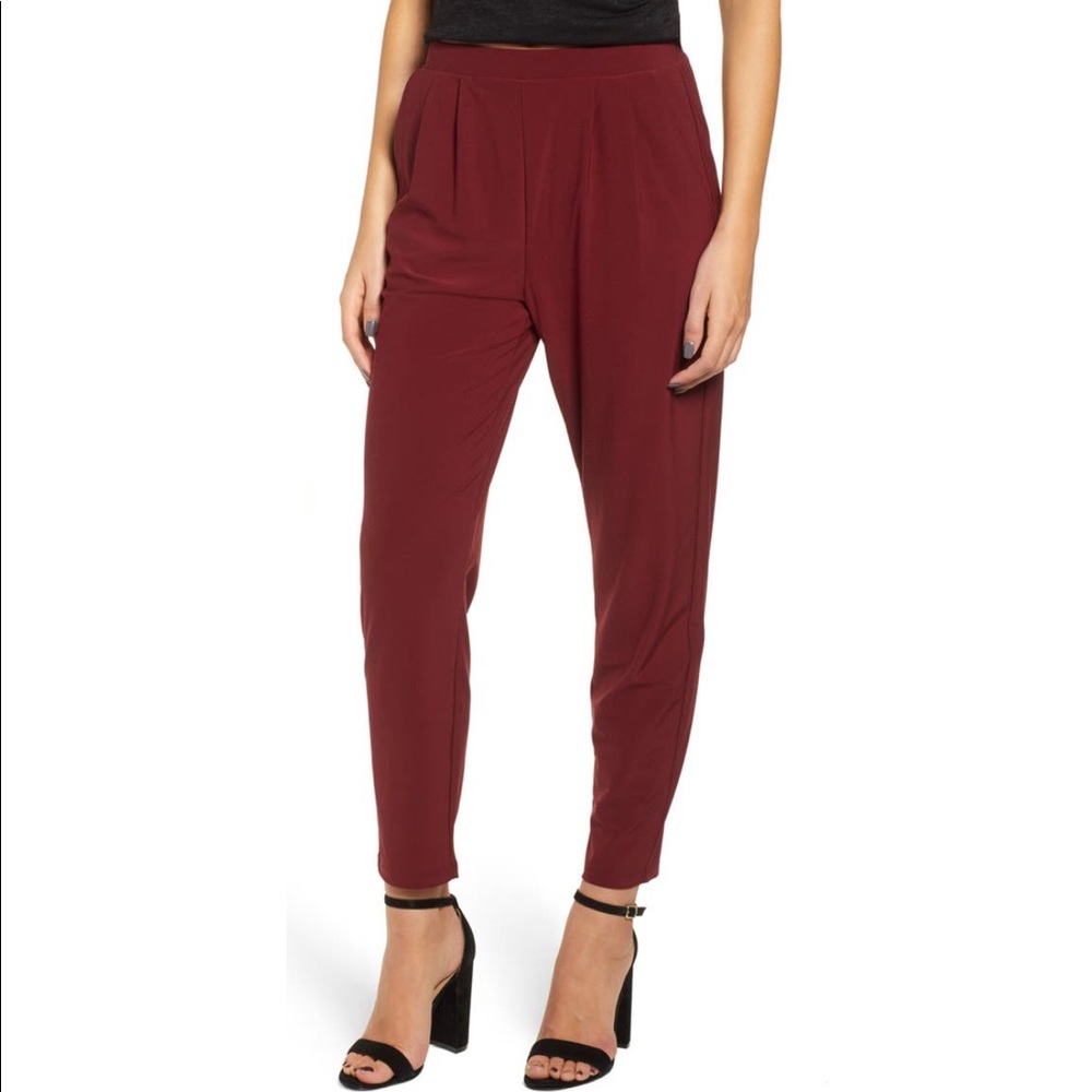 Leith black pleated trousers